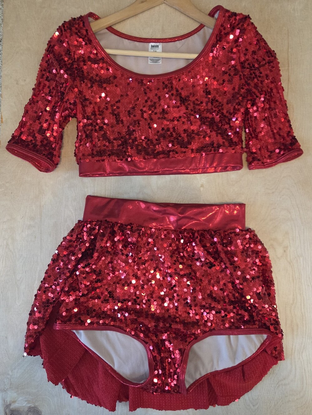 Balera Red Sequin Dance Costume